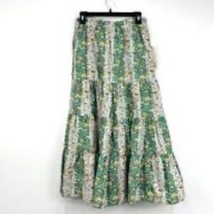RHODE FOR TARGET FLORAL TIERED MAXI SKIRT SIZE M!